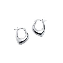 Hoop & Huggie Real. 925 Sterling Silver Fine Jewelry Irregular Geometric Sharp Corner Ear Earrings Piercing C-G7525