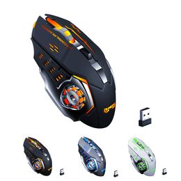 2.4G Wireless Gamer 3200DPI 6 Buttons LED Gaming Mouse Desktop Computer Rechargeable Mice PC Laptop Games