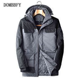 Winter Warm Outdoor Jacket Fleece Military Jacket Coat Men Windproof Waterproof Down Windbreaker Raincoat Jacket Plus Size 6XL Y1109