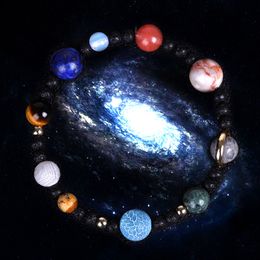 Space Star Top Ten Stone Planetary Bracelet Galaxy Interstellar Handstring Jewelry