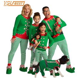 Christmas Pyjamas Matchig Clothes X-mas Pjs Family Look Sleepwear Mother Daughter Father Kids Nightwear Outfits 210417