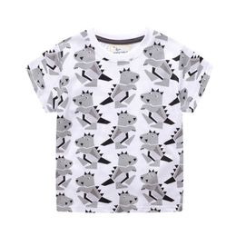 Jumping Metres Cartoon Animals T shirts for Boys Girls Summer Cotton Clothing Fashion Cute Baby Tees Tops 210529