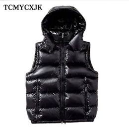 Winter Feather Jacket Woman Vest Thick Fashion Women's Hooded Short Casual Large Size Waterproof 211013