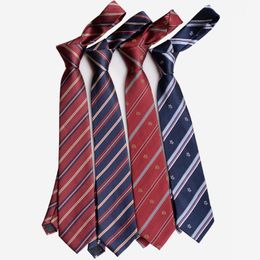 JIER Unisex School Uniform Neckties School Costume Tie Hotel Work Solid Color Lazy tie Square Sailor tie
