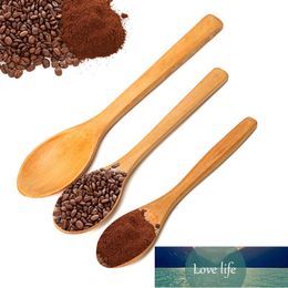 1pc Wooden Spoon 12.5/15/17.5cm Long Handle Wood Soup Spoons for Eating Mixing Stirring Soup Coffee Teaspoon Kitchen Utensils Factory price expert design Quality