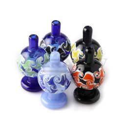 DHL!!! Beracky 25mmOD Smoking Glass Bubble Carb Cap Coloured Heady Caps For Quartz Banger Nails Water Bongs Dab Oil Rigs Pipes