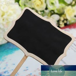 Wholesale-5pieces Mini Wooden Wood Chalkboard Blackboard On Stick Stand Holder Table Number for Wedding Event Decoration Factory price expert design Quality