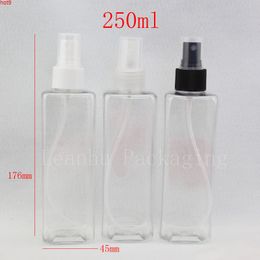 28pcs/lot,250ml fine mist sprayer clear toilet water bottle plastic,250cc PET refillable bottles perfume liquid bottlegood qty