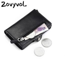 Wallet Multifunctional for Men and Women ZOVYVOL 2021 Short Card PU Leather Blocking Money Bag Safety Case