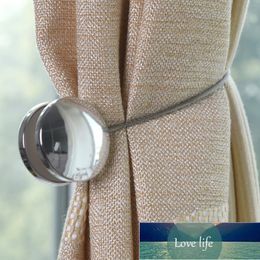 Sheer Curtains Simple Magnet Two Round Free Installation Curtain Buckle Living Room Tiebacks Magnetic Buckle Holder Window Curtains Accessories