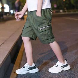 EACHIN Baby Boys Shorts Summer Sport Elastic Waist Pants Calf Length Trousers Teens 3-14 Years Old Children Clothes 210723