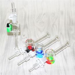 Hookahs Reclaimer Glass Nectar with Quartz Tip 10mm 14mm female joint Dab Straw Oil Pipes smoking glass hand pipes