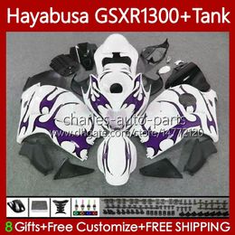 Fairings For SUZUKI GSXR-1300 GSXR 1300 CC GSXR1300 Hayabusa Purple flames 96 1996 1997 1998 1999 2000 2001 74No.225 GSX-R1300 1300CC 02 03 04 05 06 07 GSX R1300 96-07 Body
