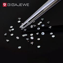 GIGAJEWE Round cut 1.0-3.0mm Small Loose Moissanite Diamond White D color