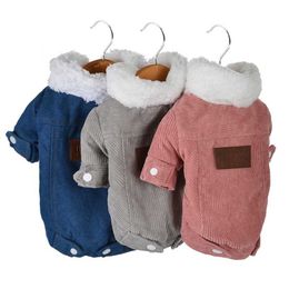 Autumn Winter Pet Dog Clothes For s Thicken Warm Puppy Coat Jacket Soft Fleece Chihuahua French Bulldog Clothing Outfits 220104