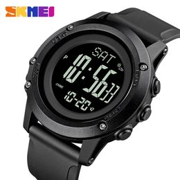 Skmei Compass Men Digital Watches Weather Thermometer Sports Mens Wristwatches Pressure 2 Alarm Watch Relogio Masculino 1793 Q0524