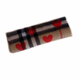 Classic brand cashmere scarf fashion classic peach heart check printed cashmere scarf ultra-soft thermal cashmere scarf 180*30cm