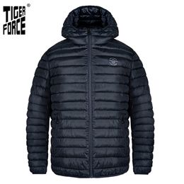 TIGER FORCE Men Jacket Spring Casual Fashion High Quality Solid zipper men's clothing Coat Casual Fashion parka 50402 211129