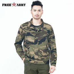 Men's Jackets FreeArmy Men Jacket Stand Collar Camouflage Male Cotton Casual Outdoor Coat Boys MS-69661