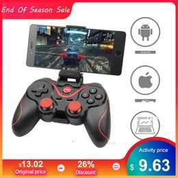 Wireless 3.0 Game Controller Terios T3/X3 For PS3/Android Smartphone Tablet PC With TV Box Holder T3+ Remote Support Bluetooth