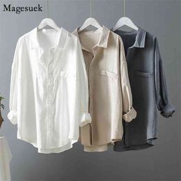 Blusas Mujer De Moda Casual Loose White Women Shirts Autumn Plus Size Long Sleeve Harajuku Blouses Tops 6720 50 210512