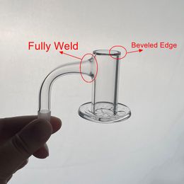 Seamless Fully Weld Quartz Banger Nails Blender Spin Bevelled Edge Nail Bangers OD 20mm 10mm 14mm Male Joint 45 90 Degree Smoking Accessories