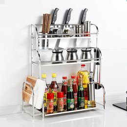 MENGYU MY-CF001 Kitchen Spice Rack Countertop Organiser Storage Shelf Standing Rack 3 Tier