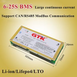 6-25S large current MOS Bluetooth BMS 50A 100A Support CAN/RS485 ModBus Communication used for lithium ion/Lifepo4/LTO battery