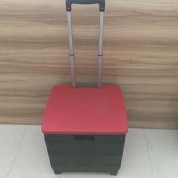 Storage Bags Factory Direct Sales Plastic Foldable Shopping Trolley Upright Luggage Mai Cai Che Exported To Japan