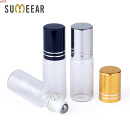 50pieces/lot 5ml Glass Essential Oil Bottle Perfume For Oils Empty Cosmetic Case With roller bottleshigh qty