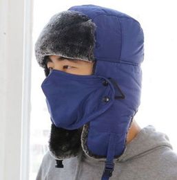 High Quality Fashion Winter Warm Earflap Bomber Hats outdoor Caps Men Women Russian hat Trapper