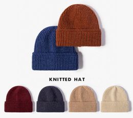 Classic Warm Winter Hats Acrylic Knitted Cuff Beanie Cap Daily Hat Fisherman Beanie for Teens Boy Men Women
