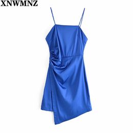 Women Camisole Dress Slash Neck Sexy Mini Dresses Lady Party Vestido Elegant Girls Back Zipper Causal Outfits 210520