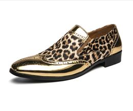 Handmade Mens Wedding Oxford Shoes Genuine Leather Brogue Men's Dress Shoe Slip On Business Formal For Men