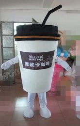 Halloween coffee cup Mascot Costume High Quality Customise Cartoon Anime theme character Unisex Adults Outfit Christmas Carnival fancy dress