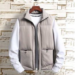 Stylish Autumn Winter Warm Sleeveless Jacket Male Waistcoat Slim Fit Casual Coats Mens Colorful Vest Brand Chalecos Para Hombre 211111