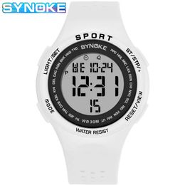 Relogio Masculino Men Sport Watch Waterproof White Silicone Women Wristwatch Student Electronic Clock LED Digital Watches Mens G1022