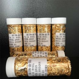 Other Festive & Party Supplies 2 G Gold Leaf Flakes Decoration Food Grade Cake Decor Tool Dishes Kitchen Festival DIY Decorating Foil Papers