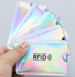 Xiruoer Laser Sliver Rfid Sleeves For NFC Cards Anti-credit card sleeve Protect ISO14443A Chip Card Thin Cases For your Wallet Anti-scanning Sleeves 1000pcs