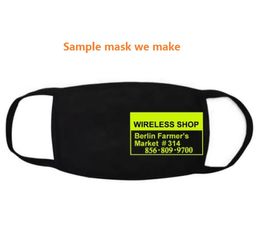 2021 Wanshable Máscara Reutilizável Macio Logo Cutomizable Ordem Para Tornar a Logotipo da Empresa de Loja 100% Algodão Advertisement Protetora