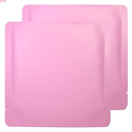 Baby Pink Heat Sealable Aluminium Foil Flat Pouch Open Top Packaging Bag vacuum package for toiletry powder pouchesgoods