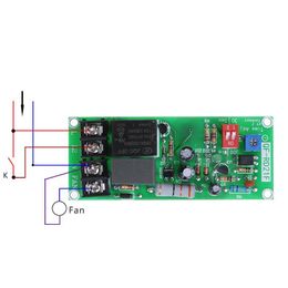 AC100V-220V Adjustable Timer Steurrelais Module Turn Off Delay Switch Board For Ventilator