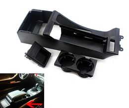 Car Organiser 3Pcs Centre Console Trim Panel Base And Water Cup Holder For 3 Series E46
