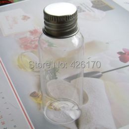 Wholesale 30ml clear plastic bottle with screw aluminum cap 27X76MM 50pieces /LOT high end product wholesalegood qty