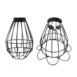 Lamp Covers & Shades Pet Heating Shade Iron Vintage Wire Cage Lampshade For Reptile Brooder Bulb Guard Amicably