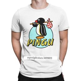 Men NUT Pingu T Shirts Series Cartoon Meme 90s Retro Premium Cotton Funny Fitness Fashion Tees T-Shirt 210714