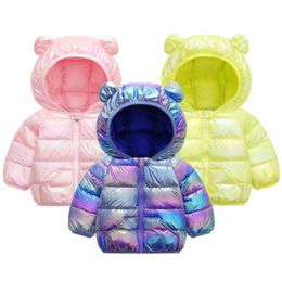 1-6Y Winter Toddler Baby Girls Jacket Boys Coat Cotton Fashion Kids Warm Hooded Outerwear Children Clothing Infant Girls Coat H0909
