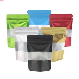 Various Colours Smell Proof Aluminium Foil Mylar Packaging Bags Stand Up Kitchen Food Pouches Plastic Zip Lock W/Windowgoods