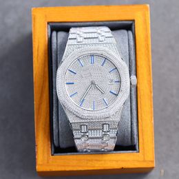 Diamond Mens Watch 40MM Automatic Mechanical Watches For Men WristWatch Gift Stainless steel Diamonds Bezel Fashion WristWatches Montre De Luxe