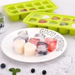 Summer Silicone Ice Lattice Mould Home Ice Cream Maker Heart Jelly Mould Ice Cream Box Household Tools T500772